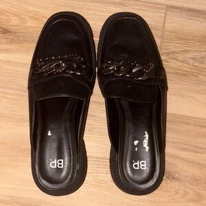 BP Black Chain Detail Mules